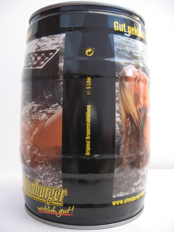  Altenburger girl in water with crate of beer