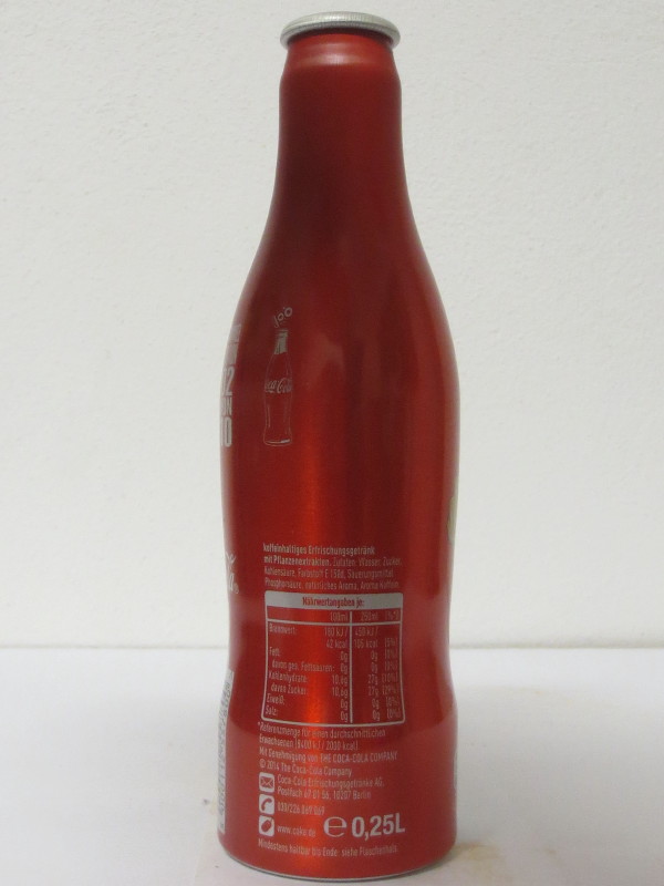 100 JAHRE Coca Cola KONTURFLASCHE 02/10 (25cl) (GERMANY)