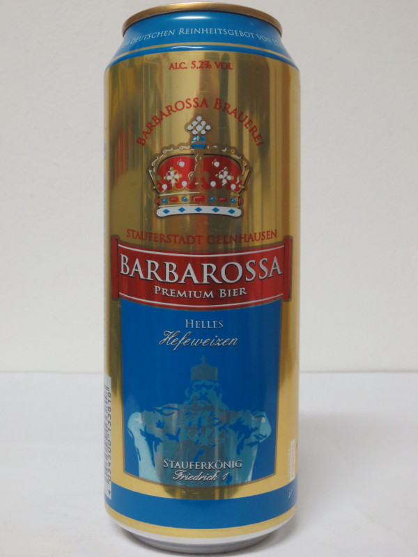 BARBAROSSA PREMIUM BIER HELLES Hefeweizen (50cl) (B/O) Nr.1 