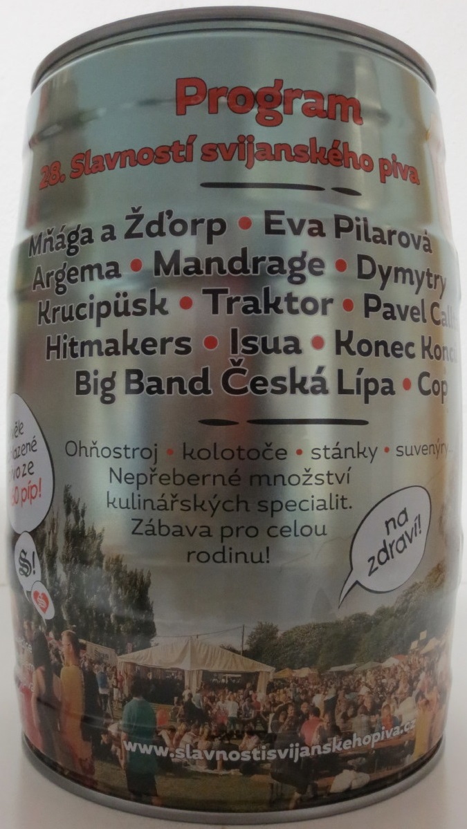 Svijany SVIJANSKÝ MÁZ 28. SLAVNOSTI SVIJANSKÉHO PIVA (5L) č.1