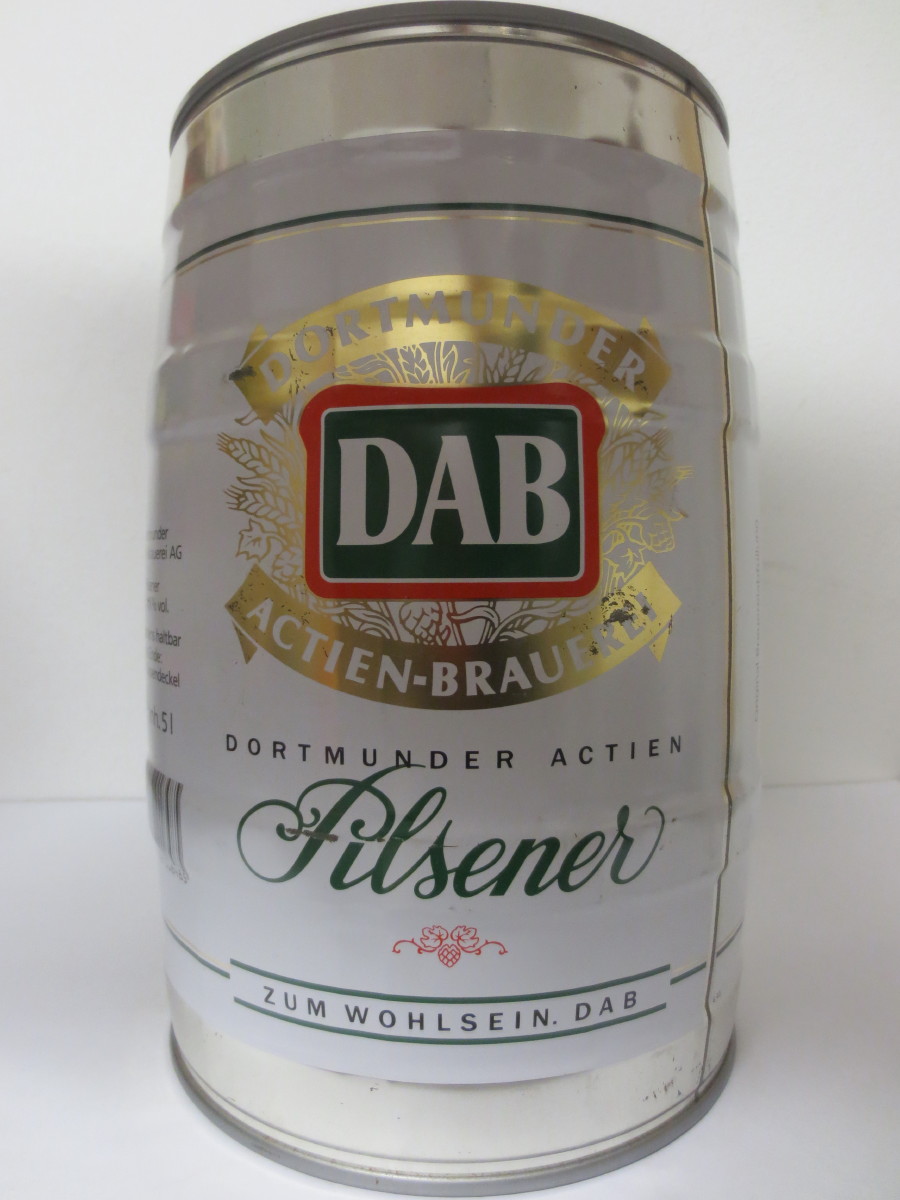 DAB DORTMUNDER ACTIEN Pilsener ZUM WOHLSEIN. DAB