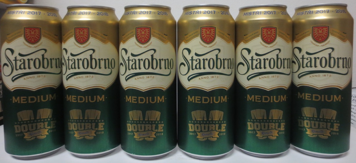 Starobrno MEDIUM Morava MISTŘI 2017-2018 KOMETA - set 2018 - 6 cans (50cl) (B/O)