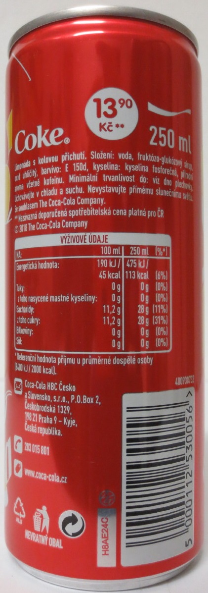 Coca Cola ORIGINAL TASTE from CZECH REPUBLIC (25cl) (B/O)