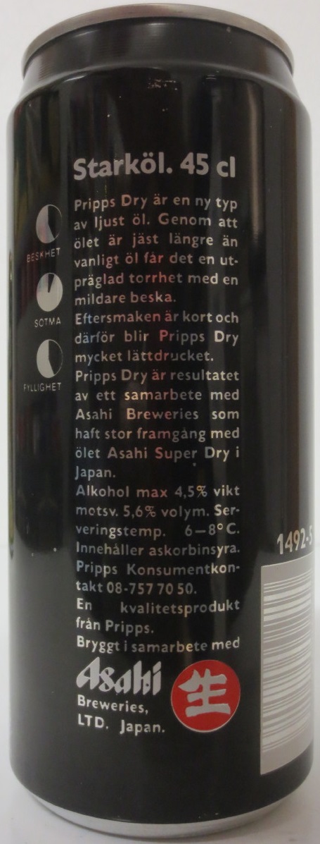 PRIPPS DRY (45cl) (B/O)