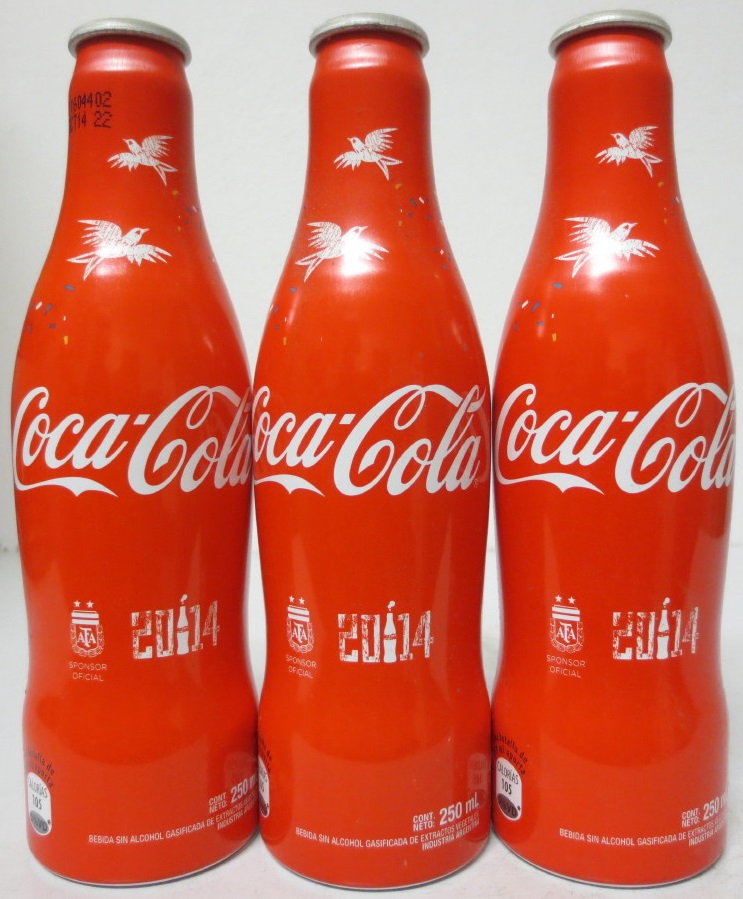 Coca Cola 2014 LA COPA DE TODO EL MUNDO 3 bottles set (25cl) (ARGENTINA)
