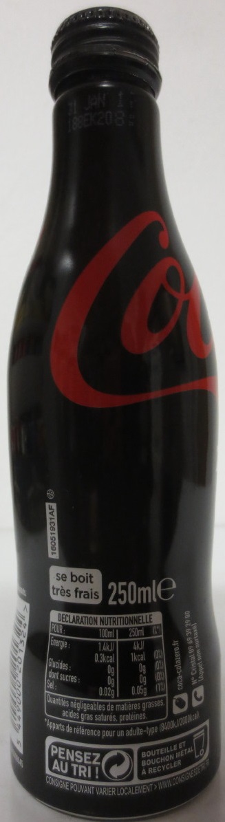 Coca Cola zero SUCRES Nr.1 (25cl) (FRANCE)