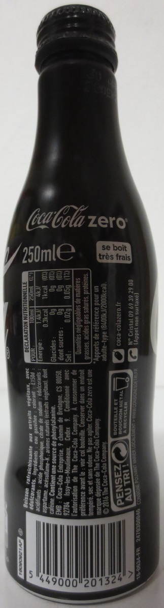 Coca Cola zero SUCRES Nr.2 (25cl) (FRANCE)