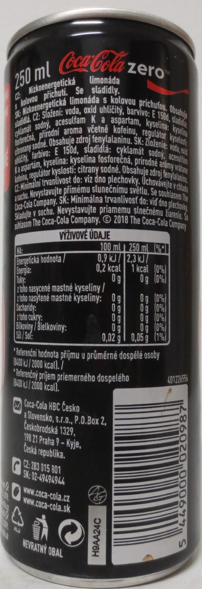Coca Cola Góóól zero cukkru zero kalorií from CZECH REPUBLIC (25cl) (B/O) 