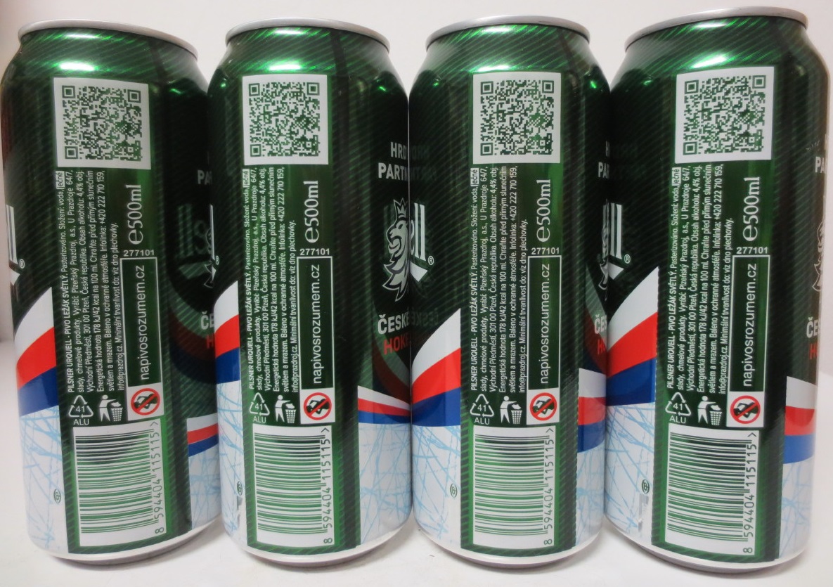Pilsner Urquell HRDÝ PARTNER ČESKÉHO HOKEJE (50cl) (B/O)
