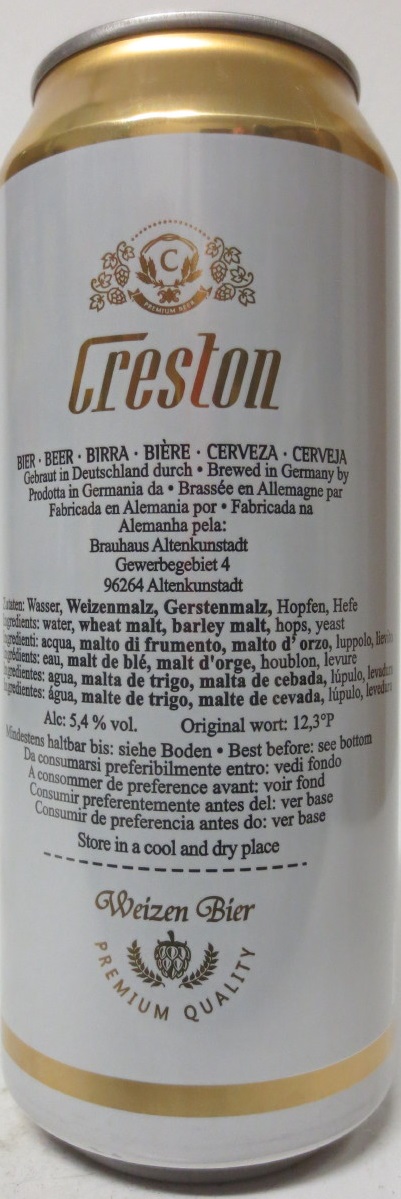 Creston WEIZEN BIER (50cl) Nr.1 