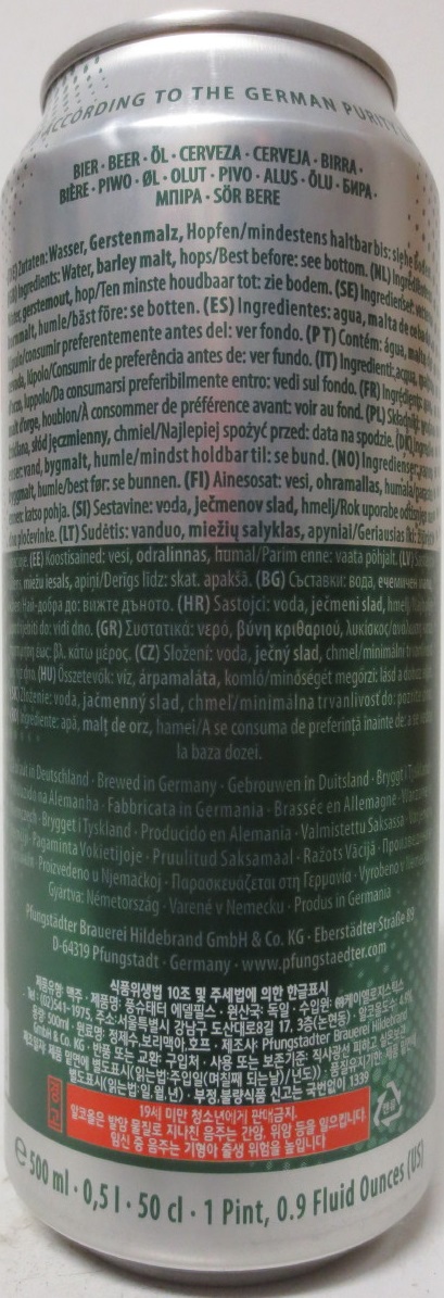 PFUNGSTÄDTER EDEL-PILS Premium (50cl) (B/O) Nr.1 