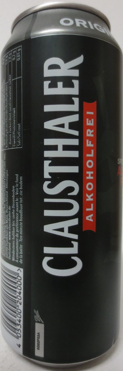 CLAUSTHALER ALKOHOLFREI ORIGINAL (50cl)