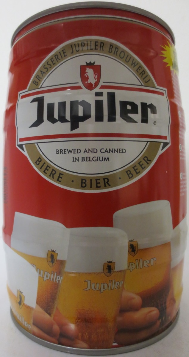Jupiler BREWED AND CANNED IN BELGIUM Nr.2