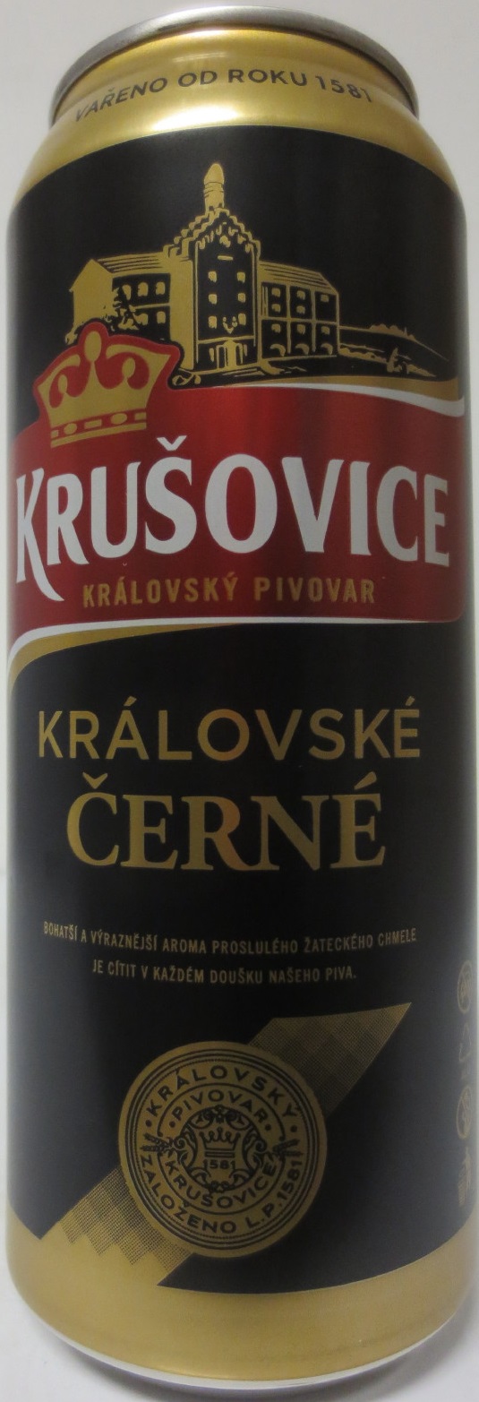 KRUŠOVICE KRÁLOVSKÝ PIVOVAR KRÁLOVSKÉ ČERNÉ (50cl) (B/O)
