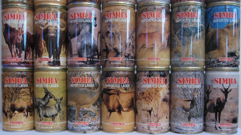 SWAZILAND SIMBA (28 cans set) from Swaziland (34cl) (B/O)