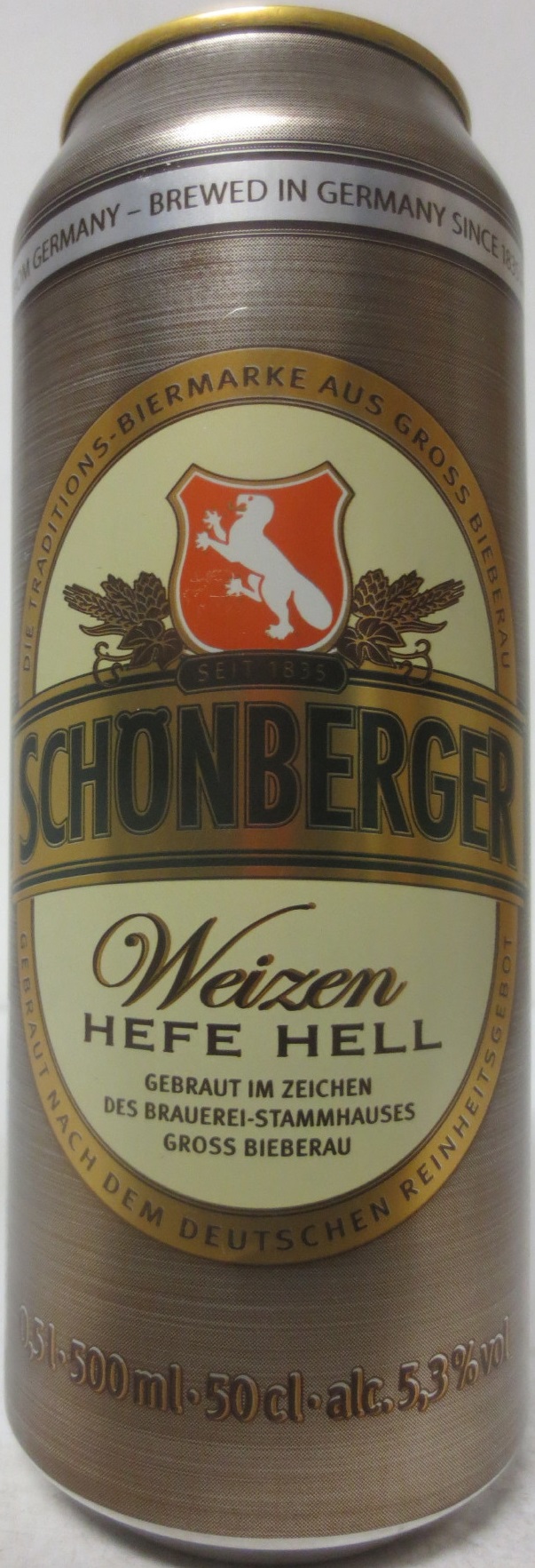 SCHÖNBERGER Weizen HEFFE HELL (50cl) 