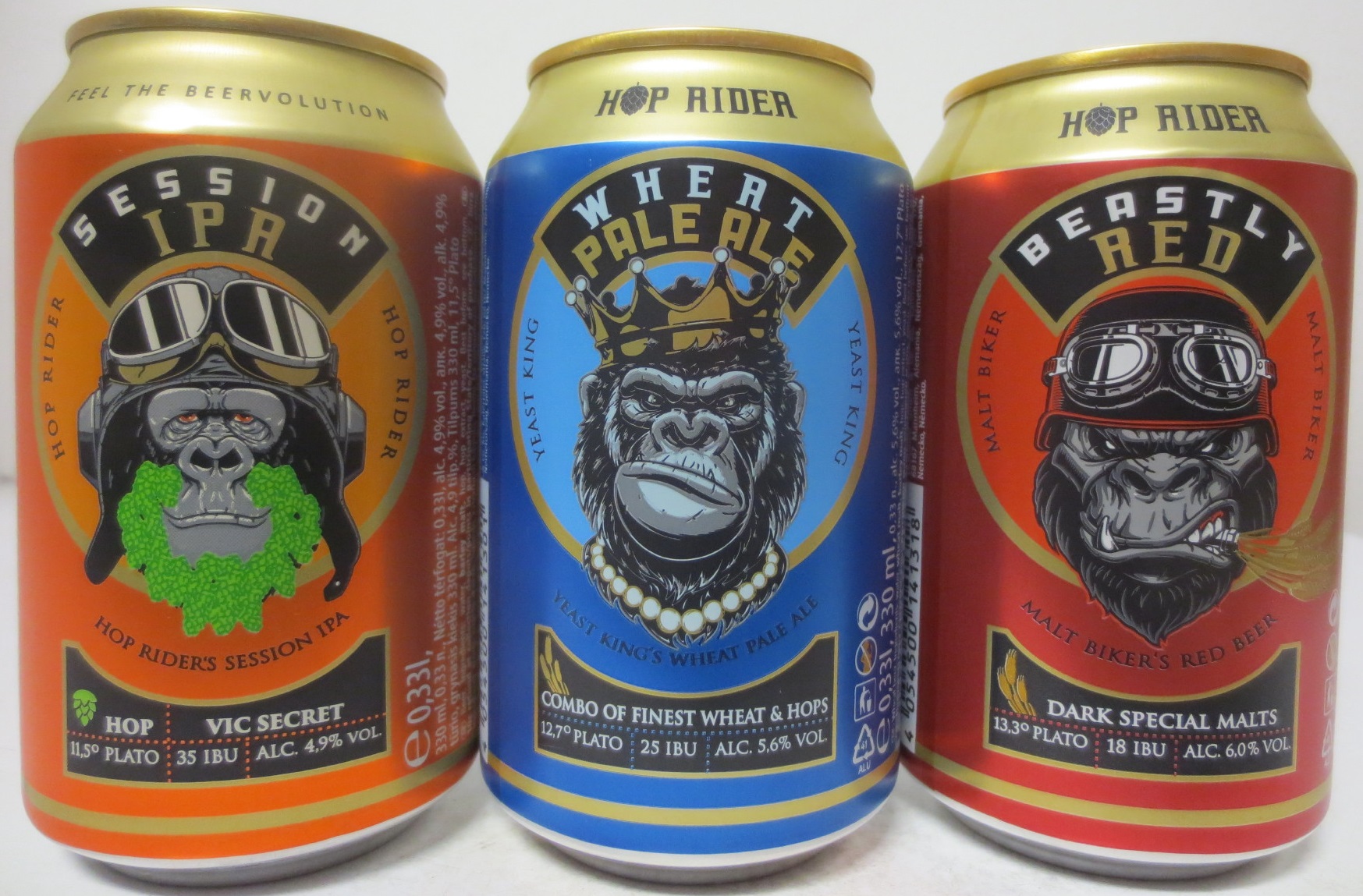 HOP RIEDER 3 cans set from GERMANY (33cl) 