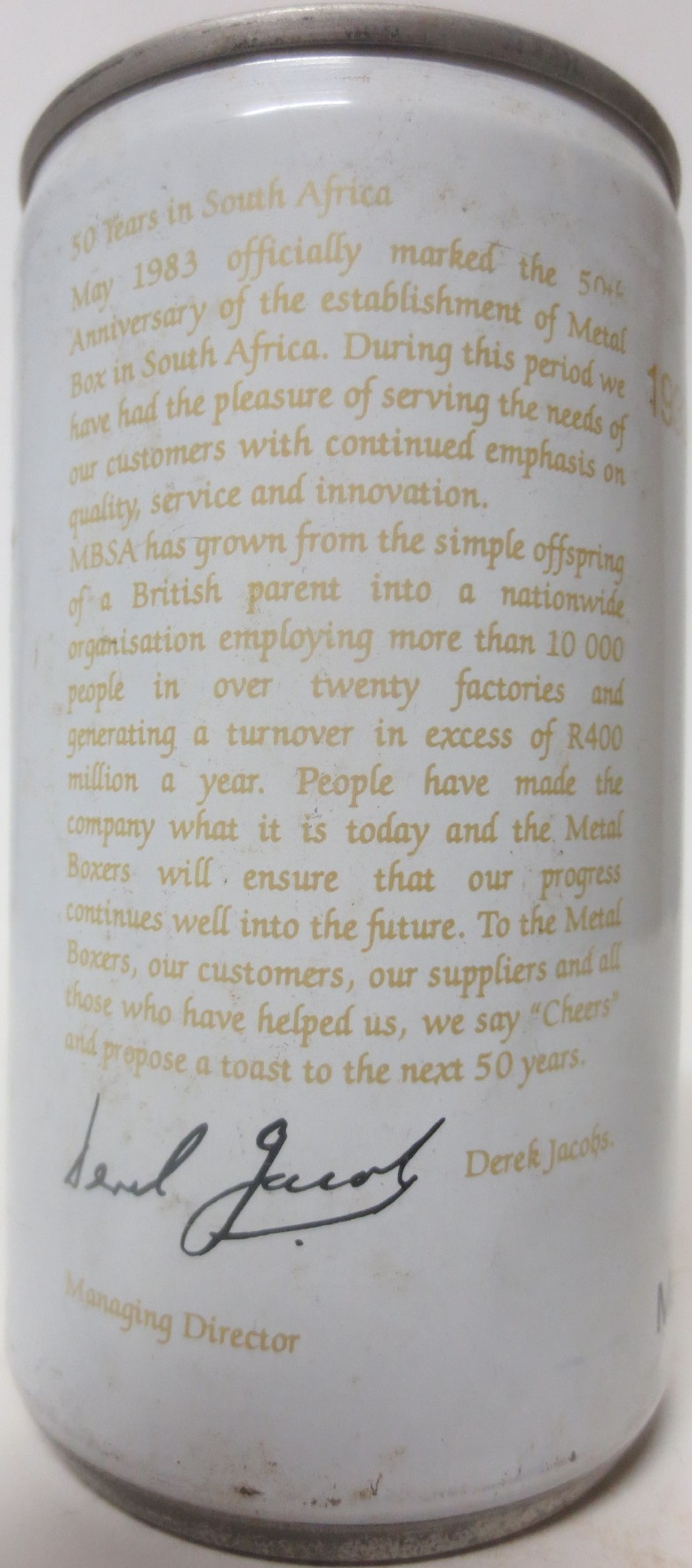  MB 50 YEARS IN SOUTH AFRICE (34cl) (T/O) Nr.1