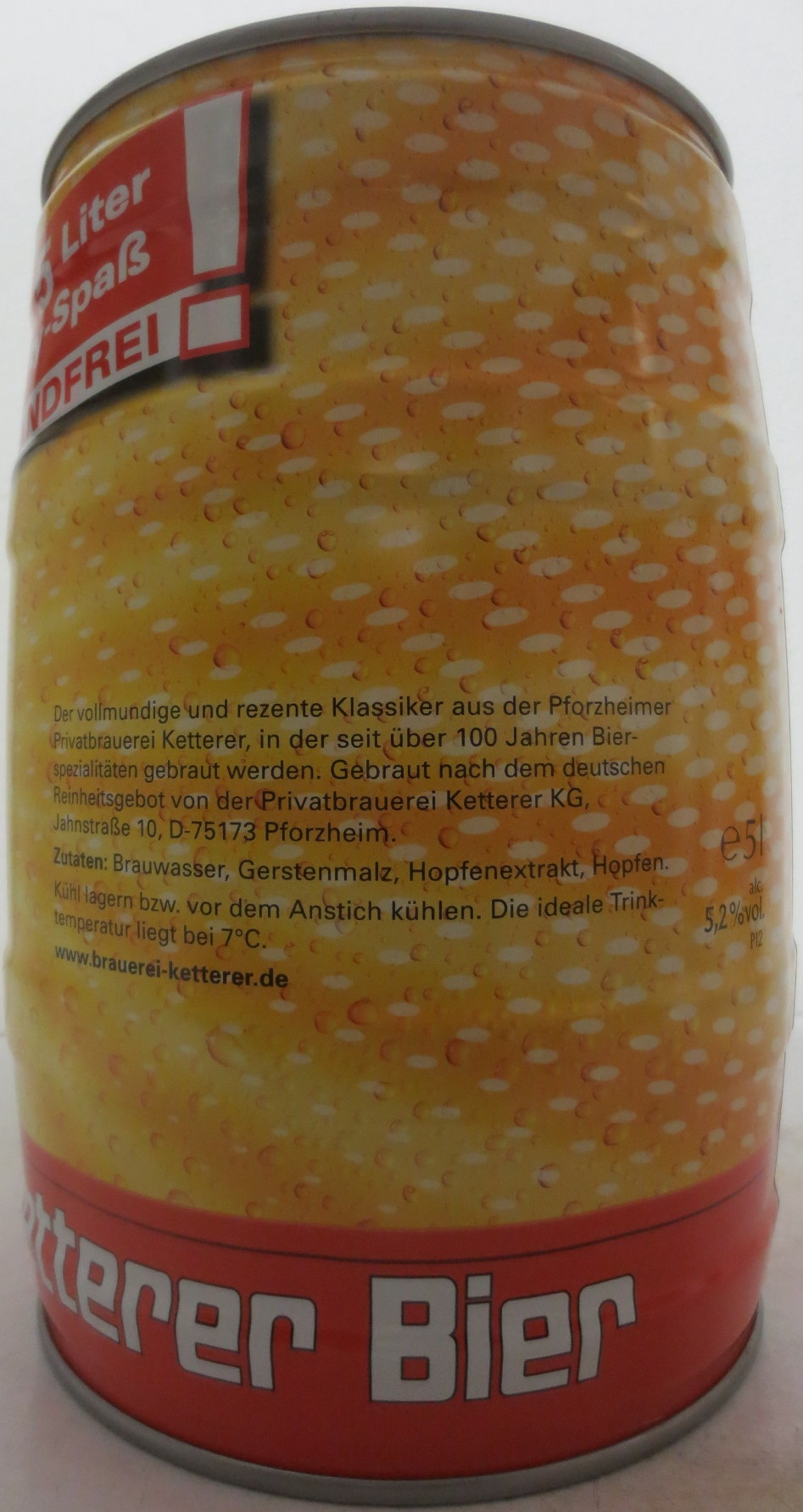 Ketterer Gold Privat Export Bier (5L)