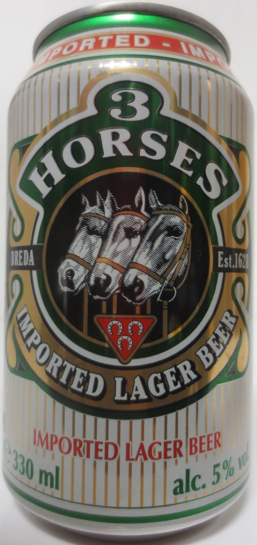3 HORSES IMPORTED LAGER BEER (33cl) (B/O) 