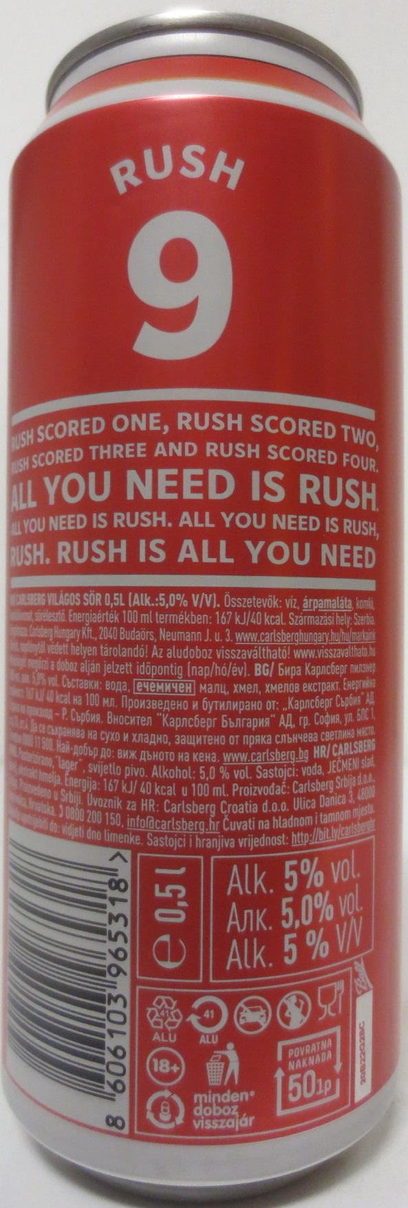 Carlsberg CELEBRATING 30 YEARS TOGETHER (50cl) (B/O) 