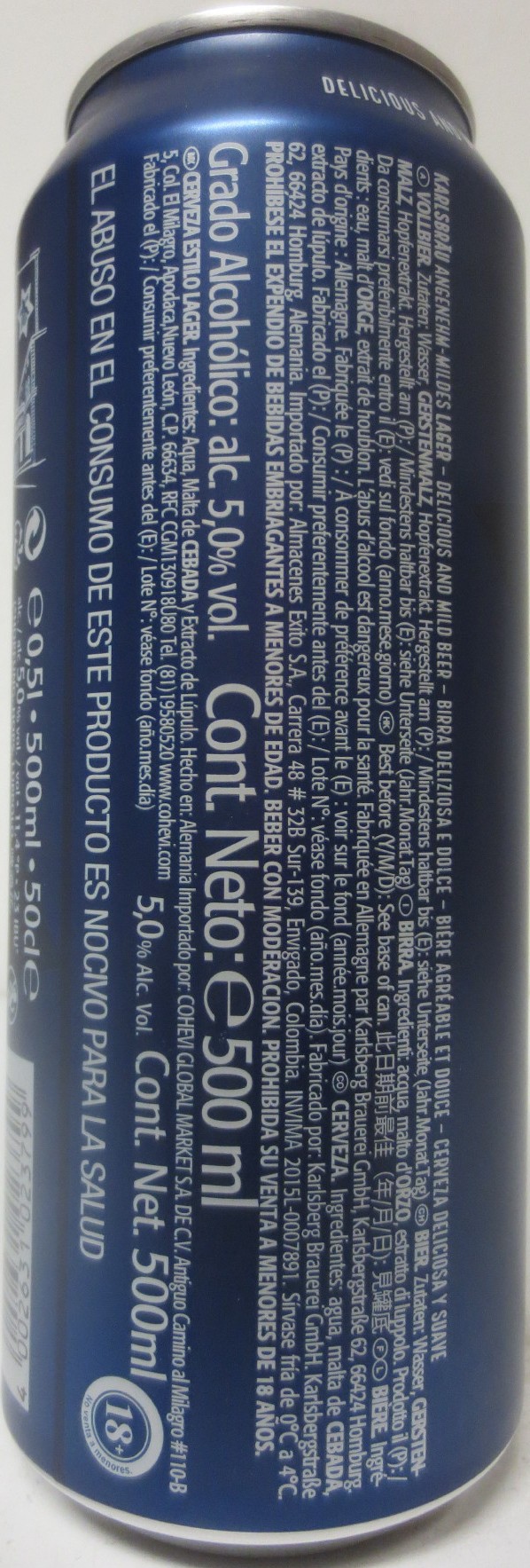 KARLSBRÄU ANGENEHM-MILDES LAGER (50cl) Nr.1