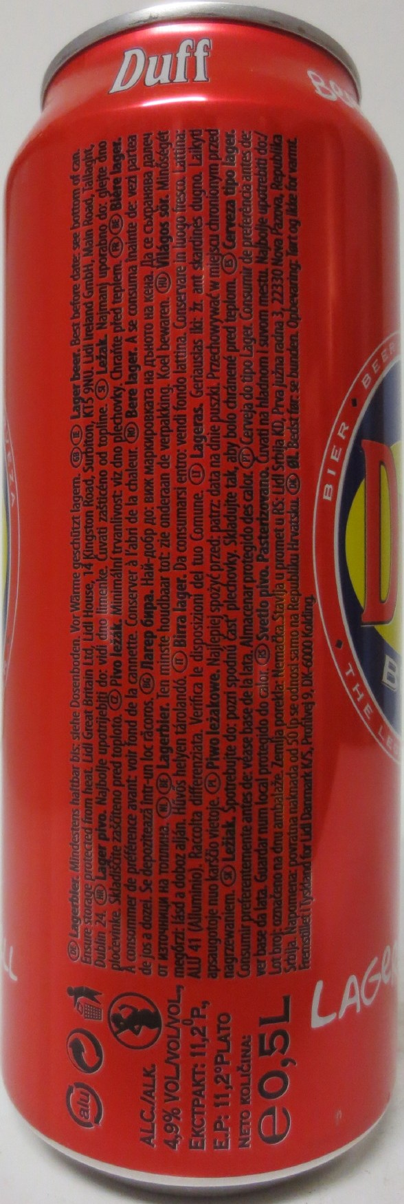Duff BEER LAGERBIER HELL (50cl) Nr.1 
