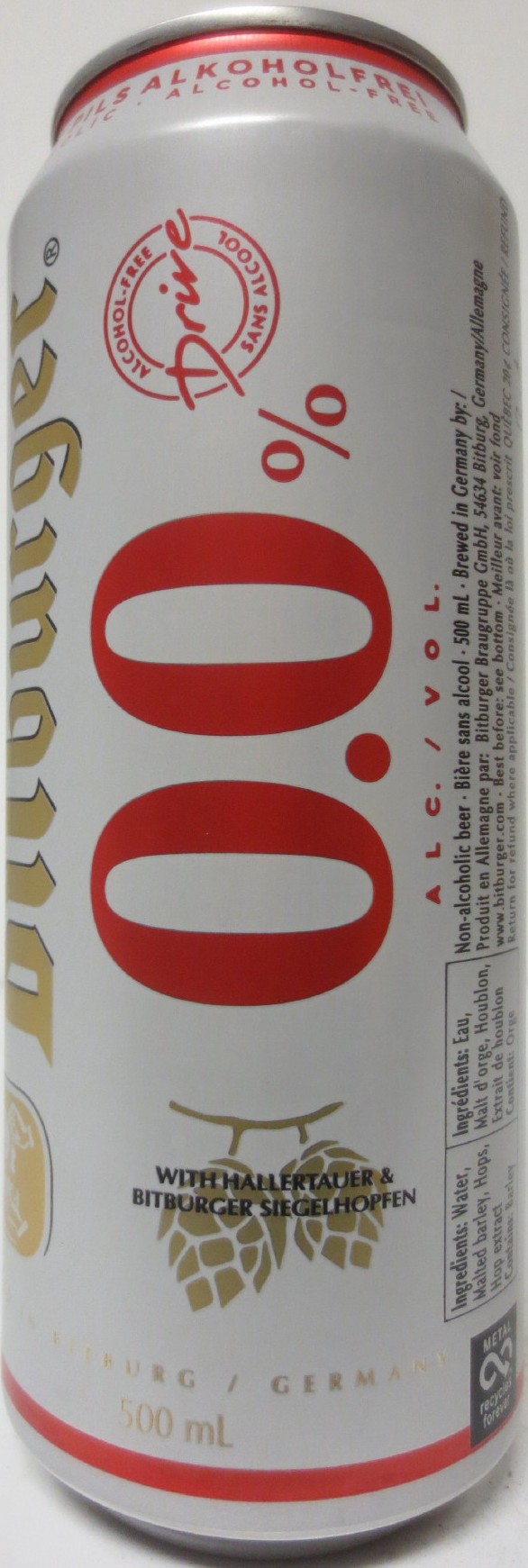 Bitburger 0,0% (50cl) (B/O) Nr.1 