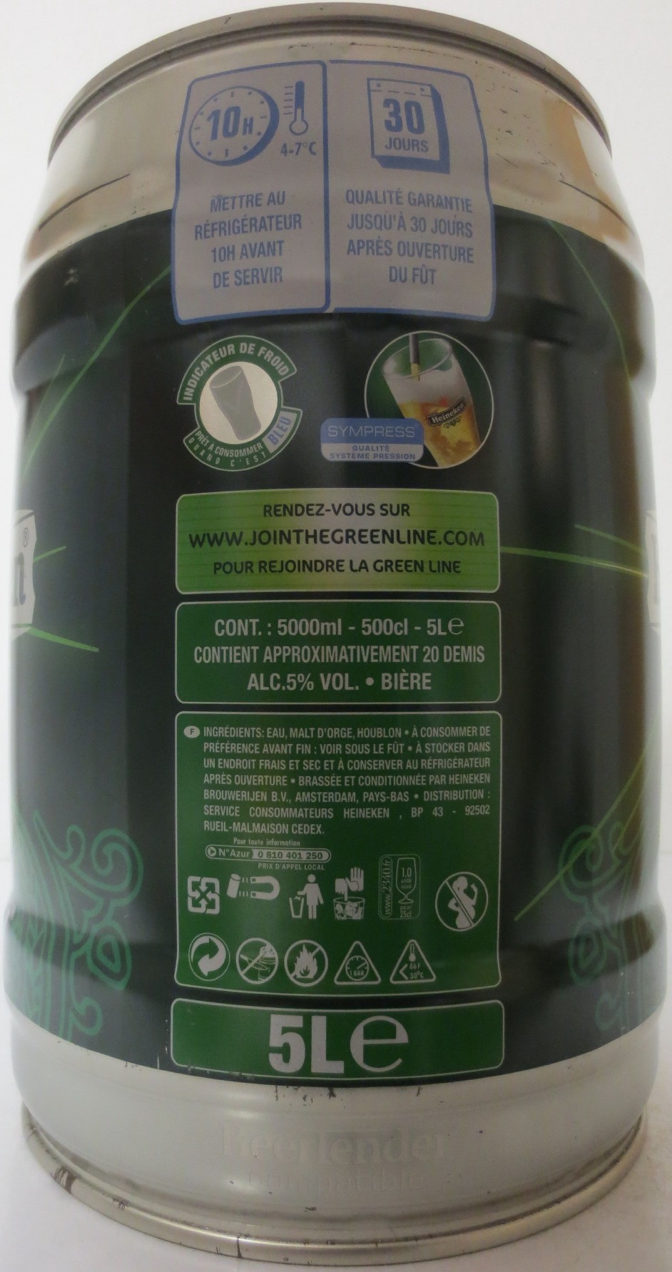 Heineken WWW.JOINTHEGREENLINE.COM (5L) Nr.2