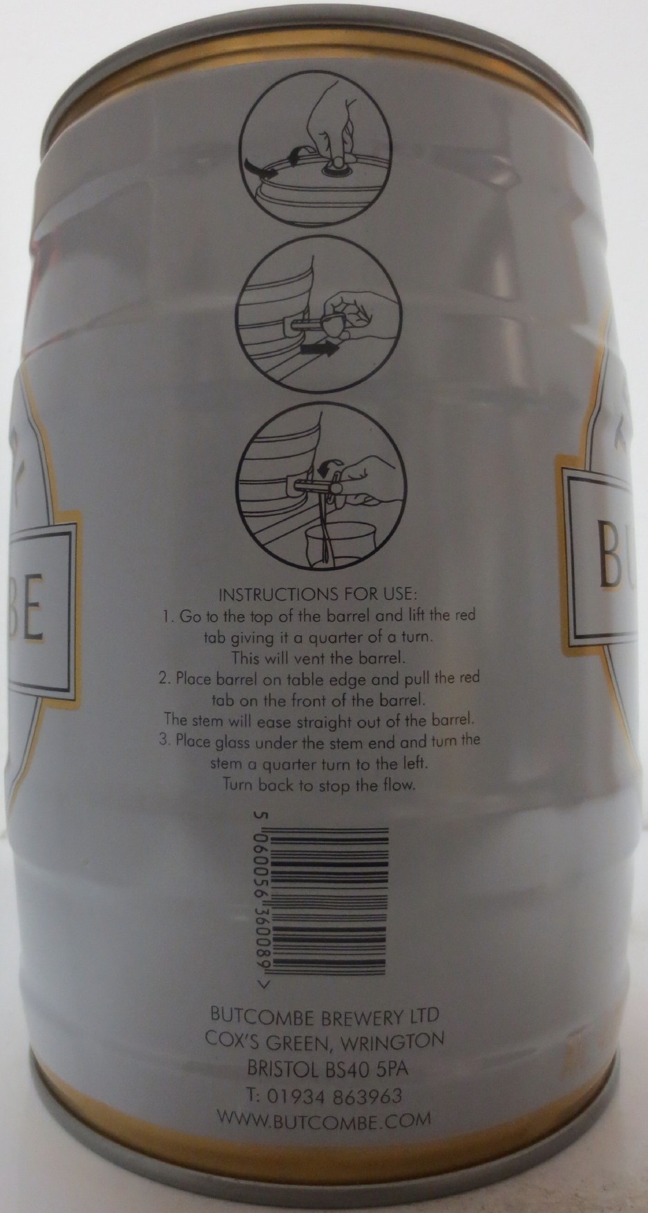 BUTCOME BREWERY TRADITIONAL BITTER ABV 4.0% (5L) Nr.1 