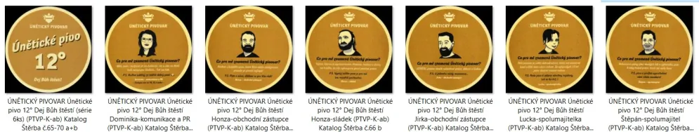 ÚNĚTICKÝ PIVOVAR Únětické pivo 10°-10,7°-12° Dej Bůh štěstí (série 18ks) (PTVP-K-ab) 