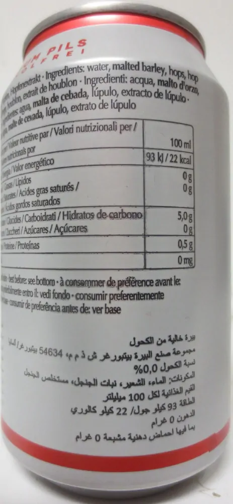 Bitburger 0,0% (33cl) (B/O) Nr.1 