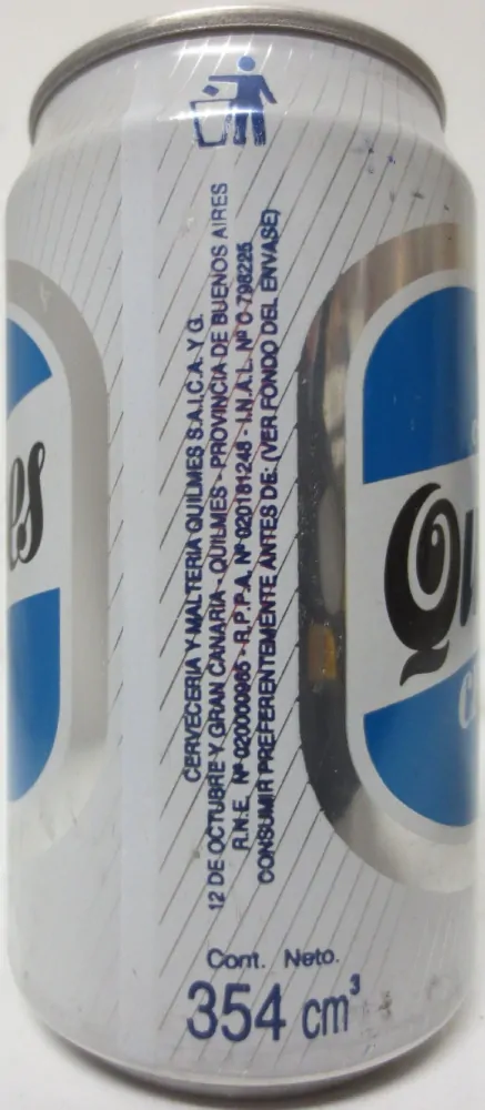 quilmes cerveza CRISTAL from ARGENTINA (35,4cl) (T/O) Nr.2
