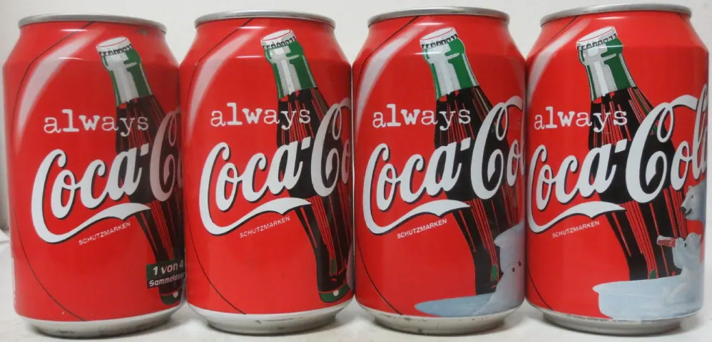 Coca-Cola alwas bears 4 cans set from GERMANY (33cl) (T/O) 
