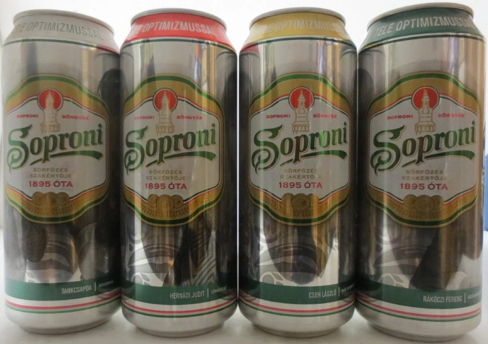 Soproni people cans set from HUNGARY (4 cans) (50cl) (B/O) 