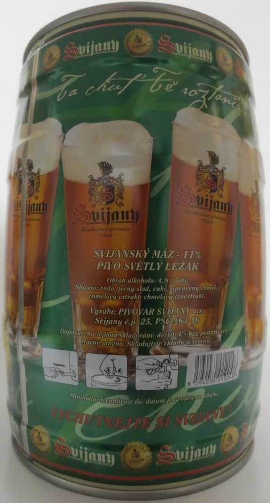 Svijany SVIJANSKÝ MÁZ Pivo světlý ležák 11% č.2
