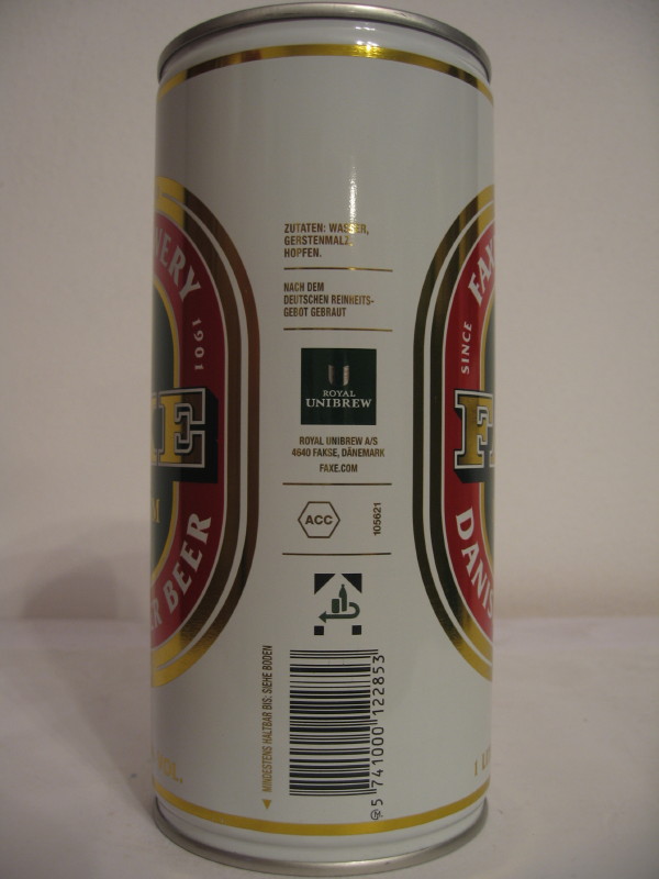 FAXE PREMIUM DANISH LAGER BEER FAXE.COM (CS) (T/O)