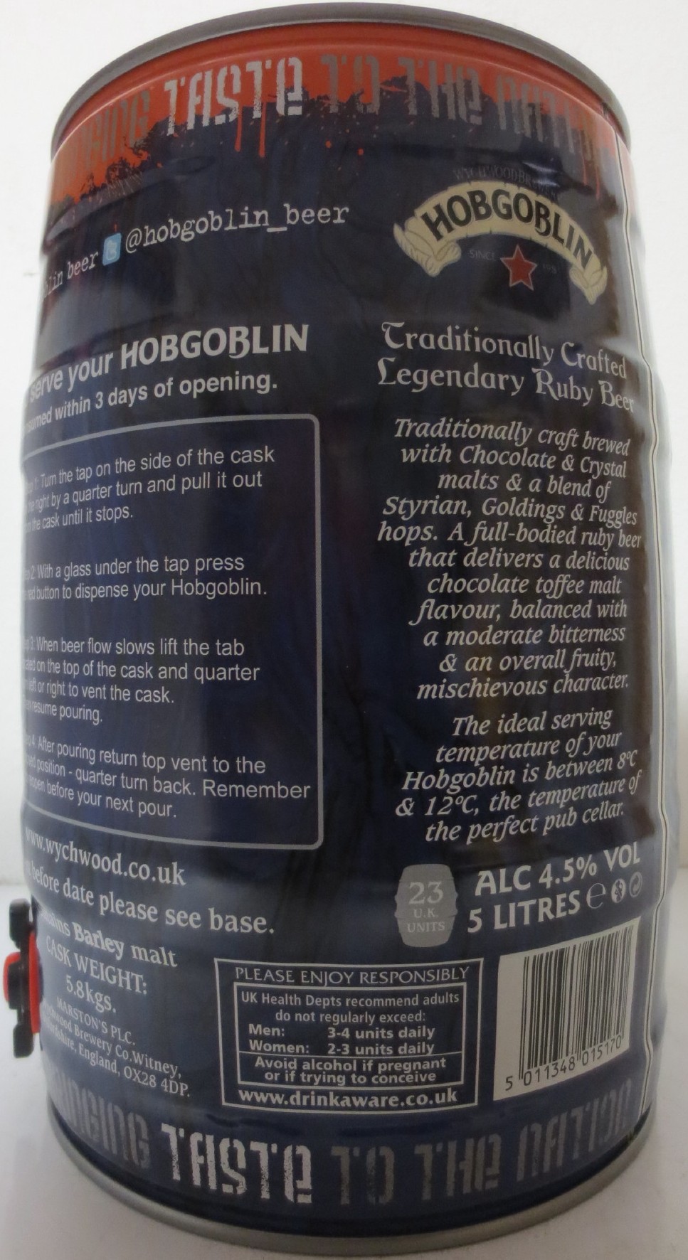 WYCHWOOD BREWERY HOBGOBLIN (5L) Nr.3 