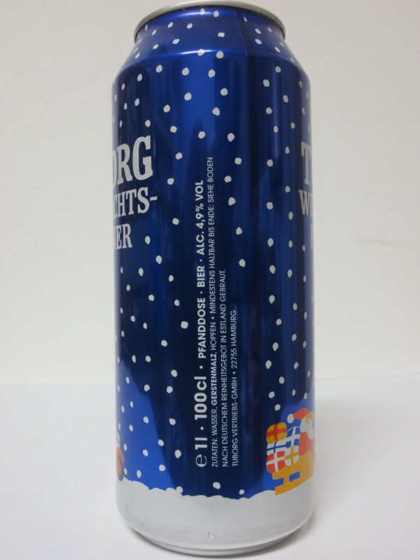 TUBORG WEIHNACHTS-PILSENER (AL) (100cl) (B/O) 