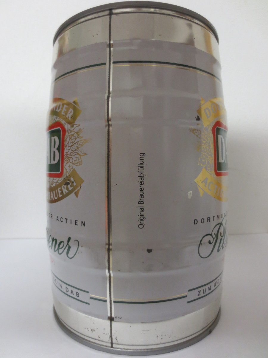 DAB DORTMUNDER ACTIEN Pilsener ZUM WOHLSEIN. DAB