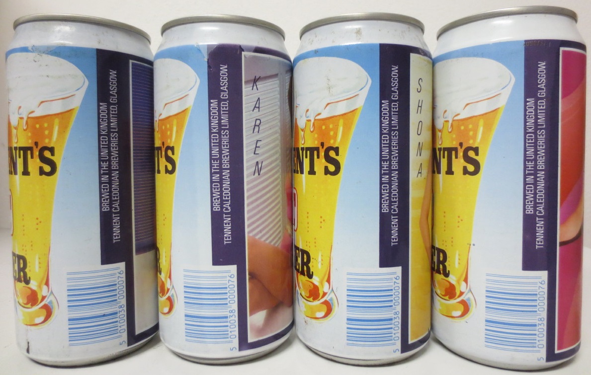 TENNENT´S LAGER complete set from U.K. (44cl) (STILL FULL)