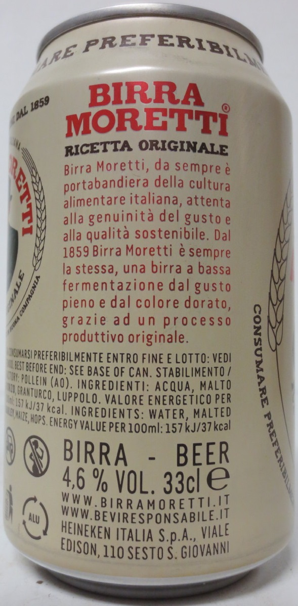 BIRRA MORETTI from Italy (33cl) (B/O) Nr.1