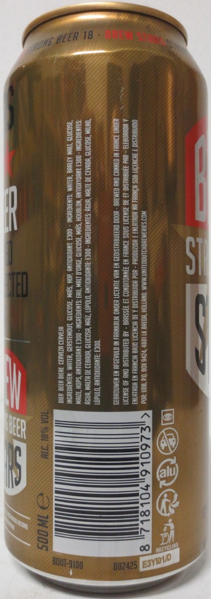 BREW STRONG BEER STARS from HOLLAND (50cl) (B/O)