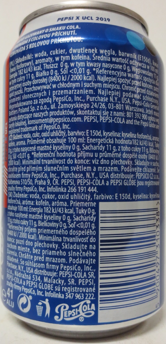 PEPSI FOR THE LOVE OF IT (33cl) (B/O)