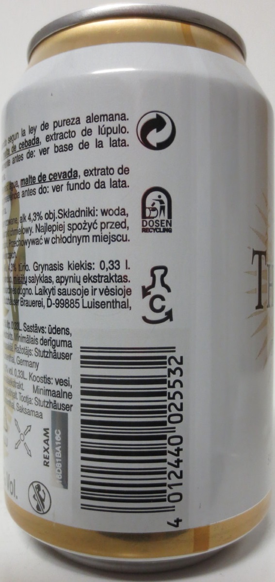THÜRINGER PREMIUM BIER (33cl)