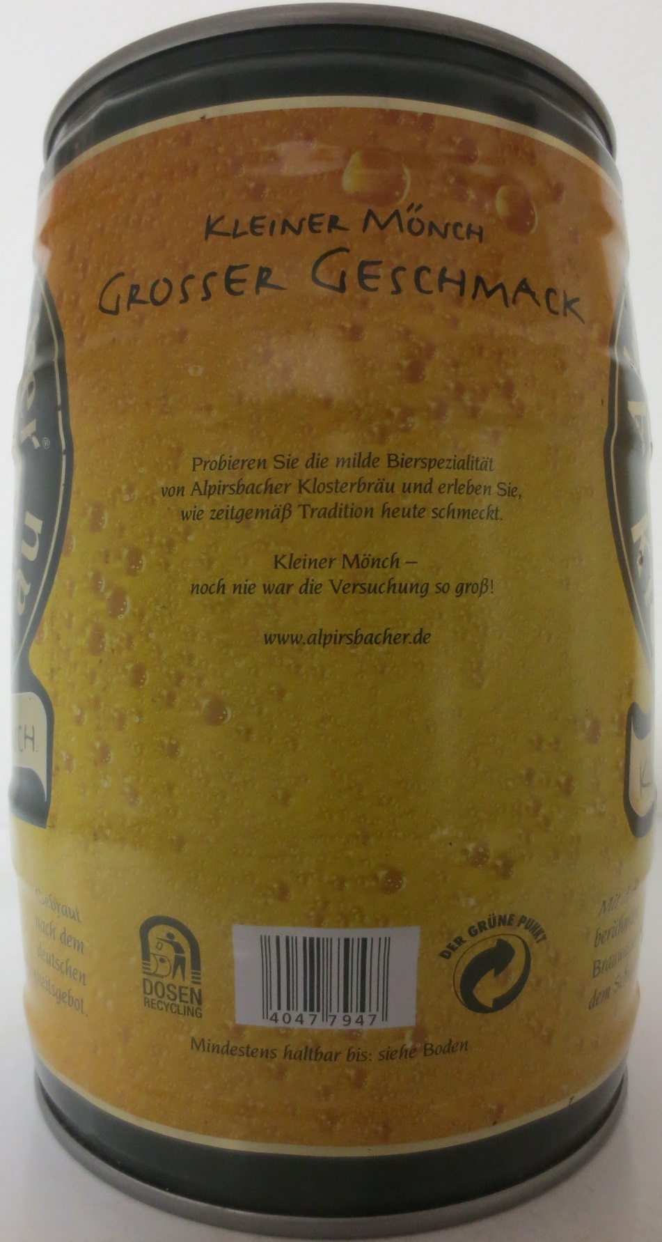 Alpirsbacher Klosterbräu KLEINER MÖNCH (5L) 