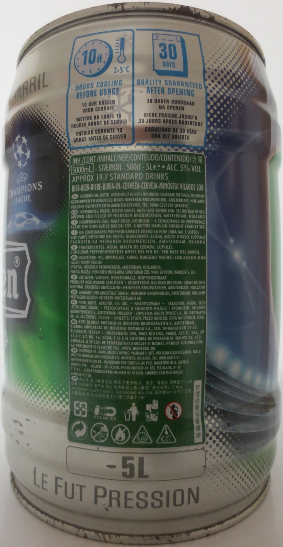 Heineken UEFA CHAMPIONS LEAGUE (5L) 
