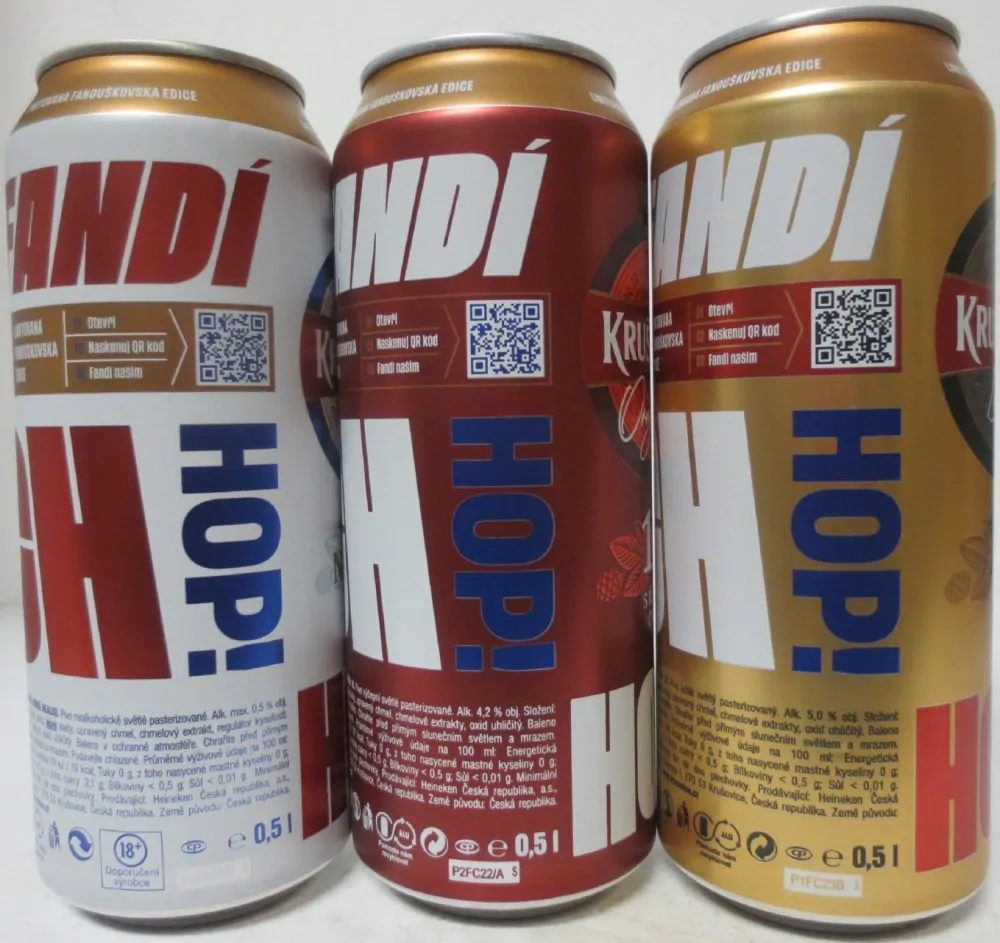 Krušovice serie 3 cans from Czech Republic 2024 (50cl) 