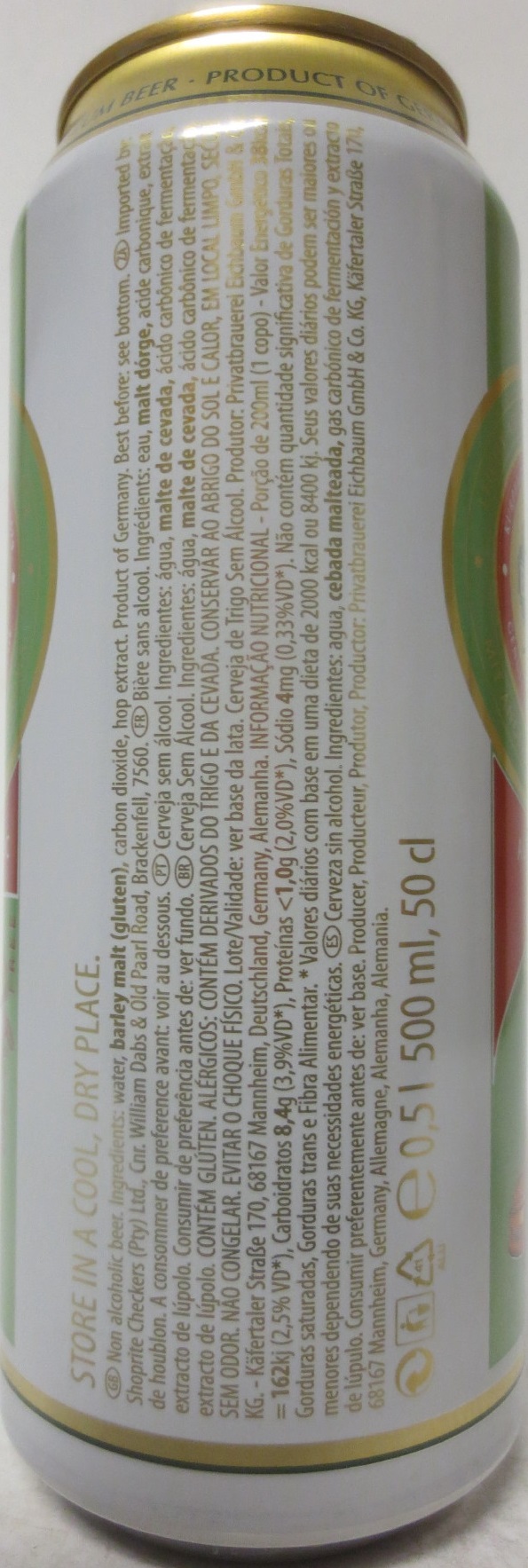 EICHBAUM ALKOHOLFREI LAGER (50cl) 