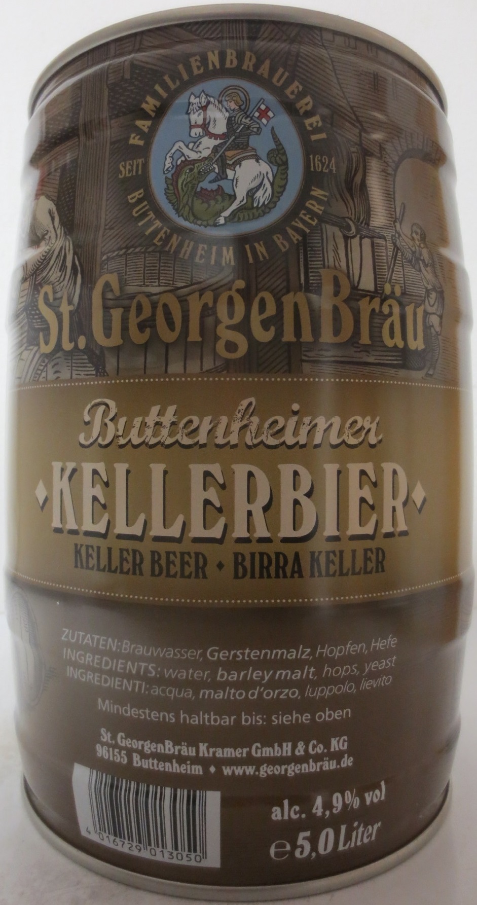 St. Georgen Bräu Buttenheimer KELLERBIER ungespundet hefebier 